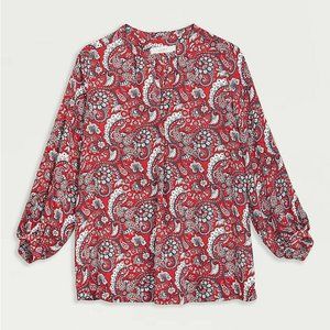 LOFT | Plus Gorgeous Paisley Split Neck Blouse
